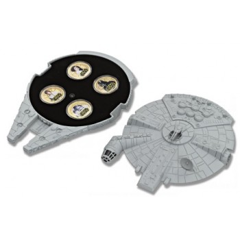 Star Wars Gold-Plated Coin Set in Millenium Falcon Box